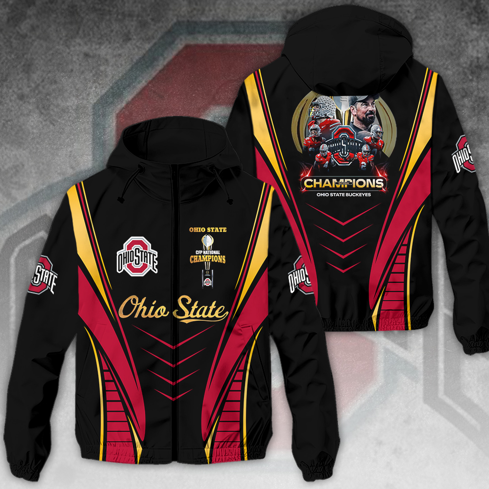 Ohio State Buckeyes NCAA Style Windbreaker Jacket For Fans