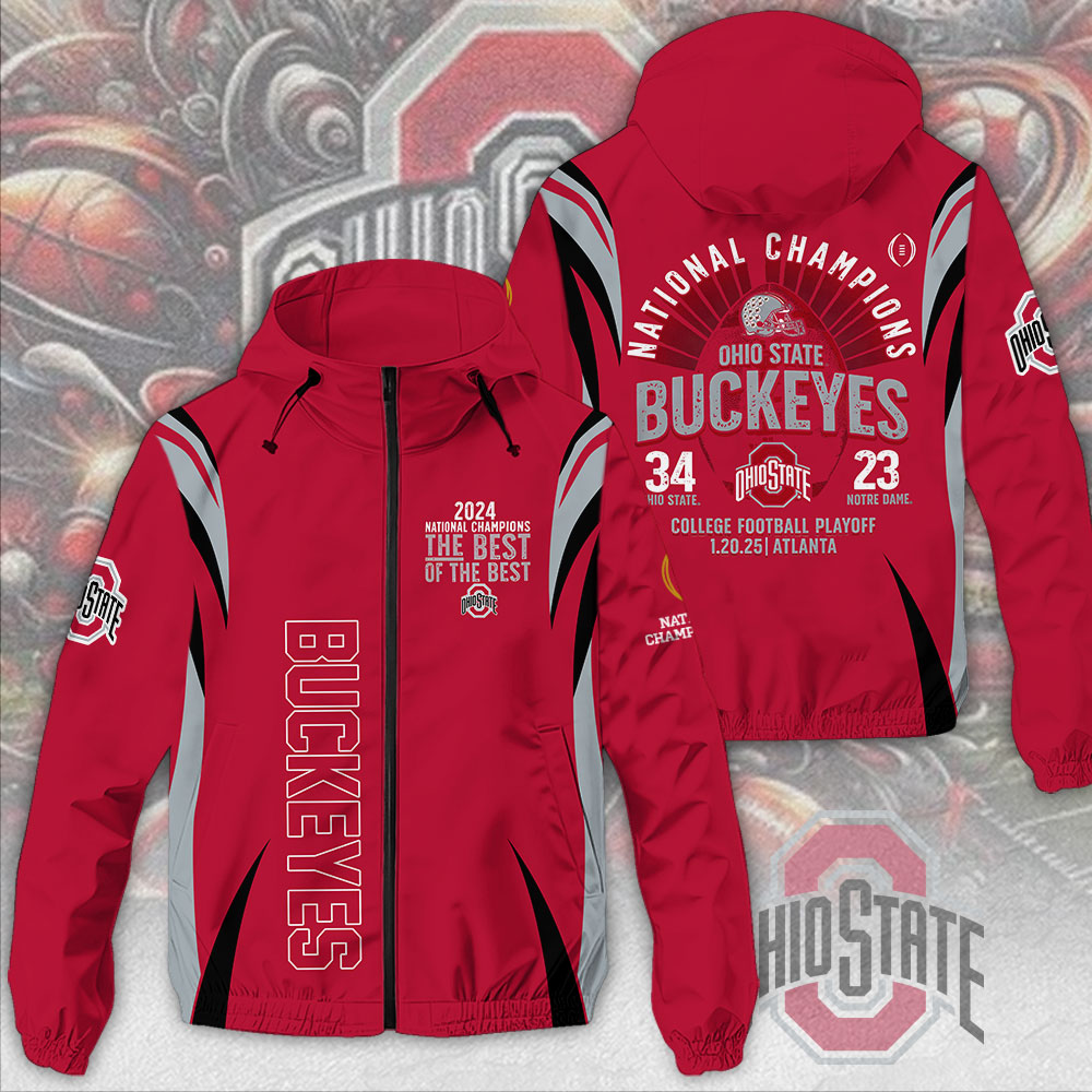 Ohio State Buckeyes NCAA Style Windbreaker Jacket For Fans