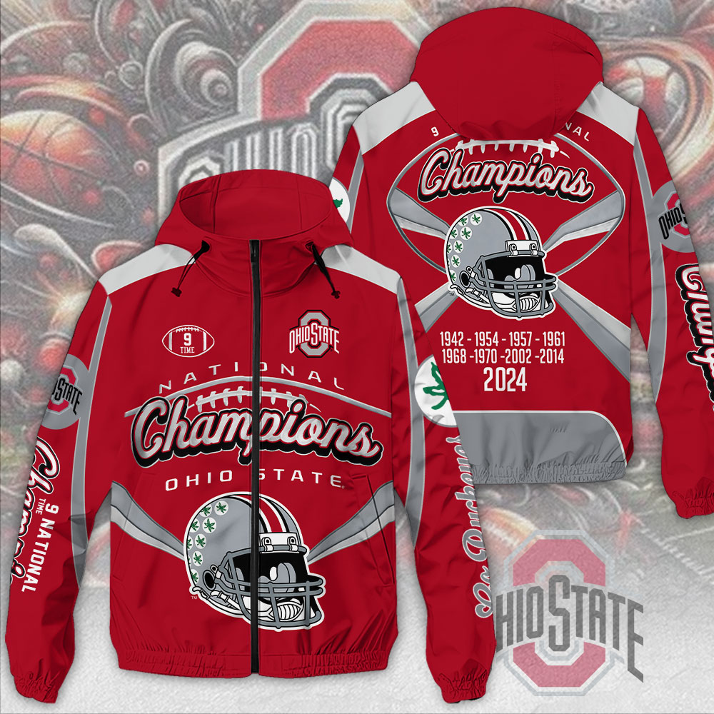 Ohio State Buckeyes NCAA Style Windbreaker Jacket For Fans