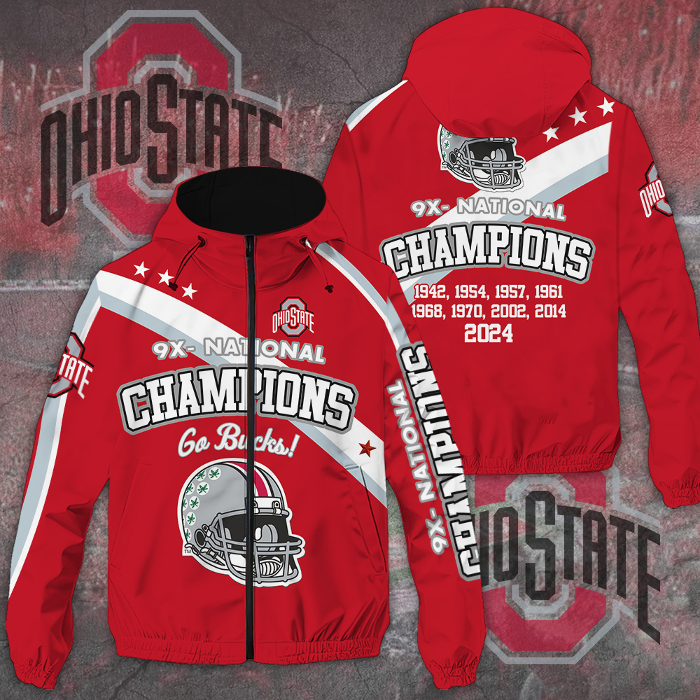 Ohio State Buckeyes NCAA Style Windbreaker Jacket For Fans