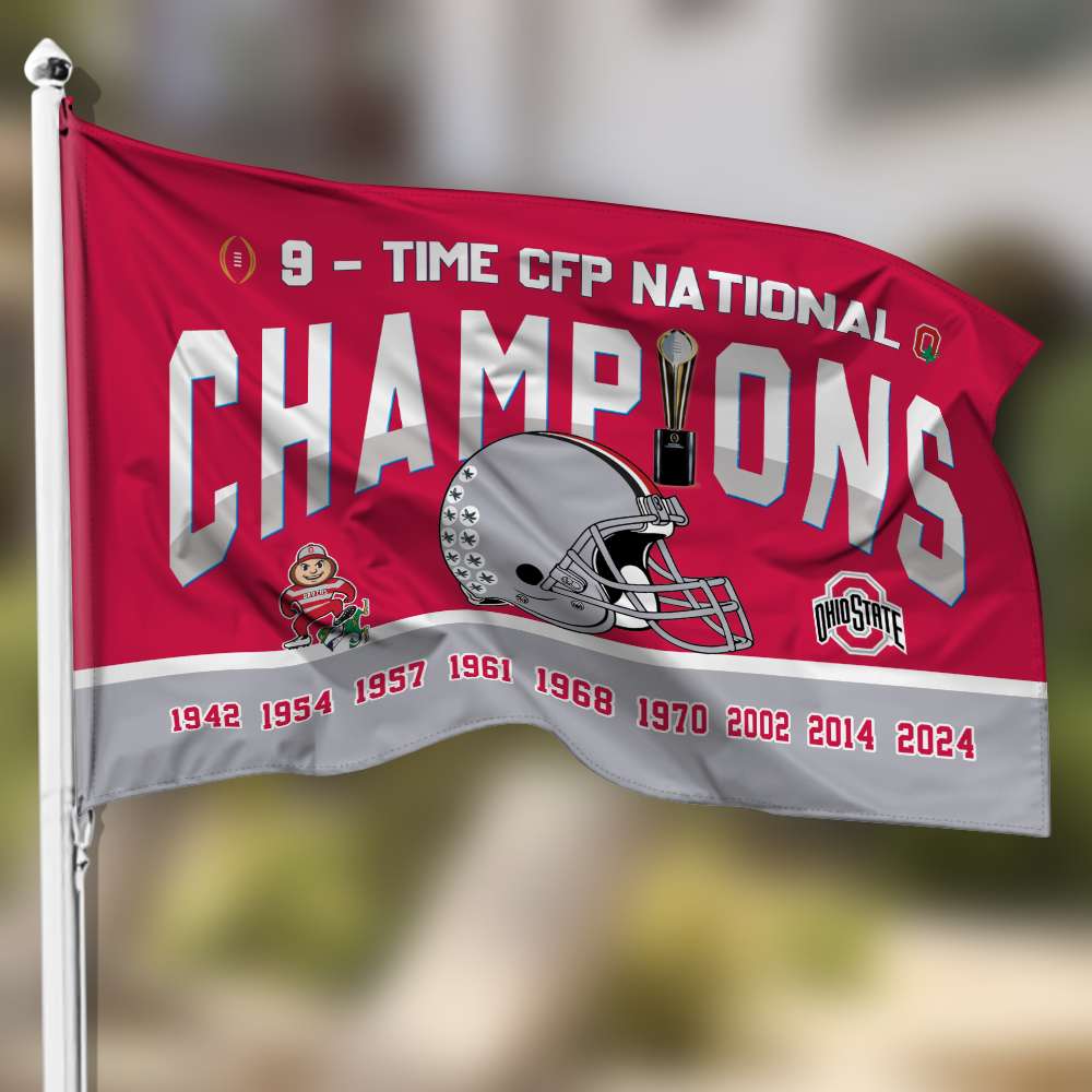 Ohio State Buckeyes Ohio State Buckeyes Flag 3X5ft College Football Playoff National Champions 2024  2025, Gifts For Fans