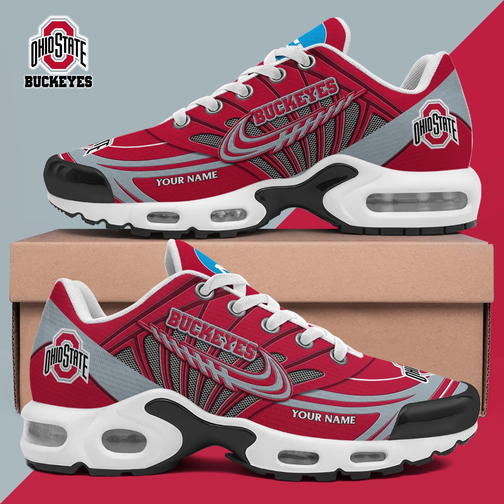 Ohio State Buckeyes TN Shoes 2025 Version Custom Your Name, Shoes For Sport Fans, Gift For Fans