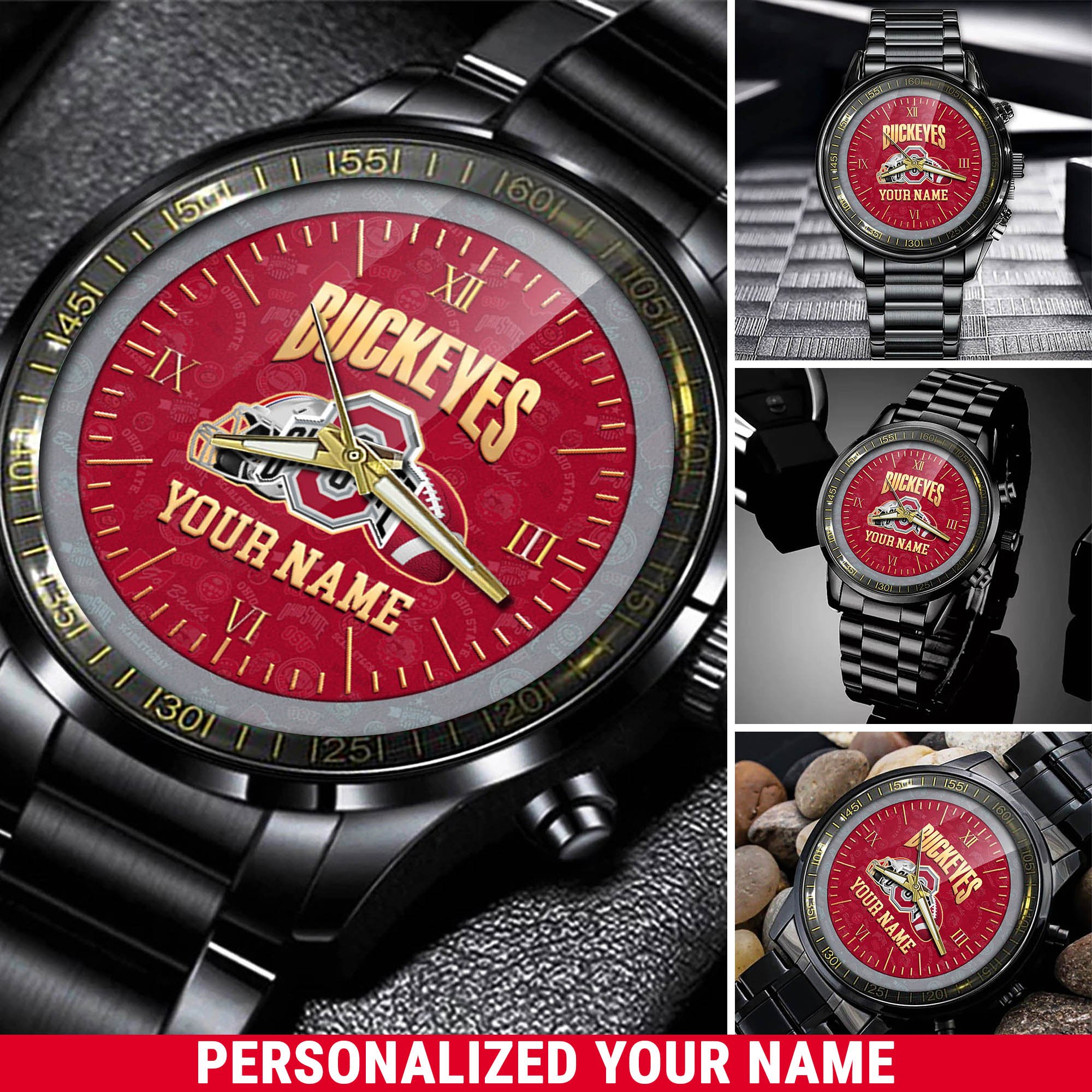 Ohio State Buckeyes Watch 2024 Version Personalized Your Name, Sport Watch For Fans, Sport Gifts ETHY 54417