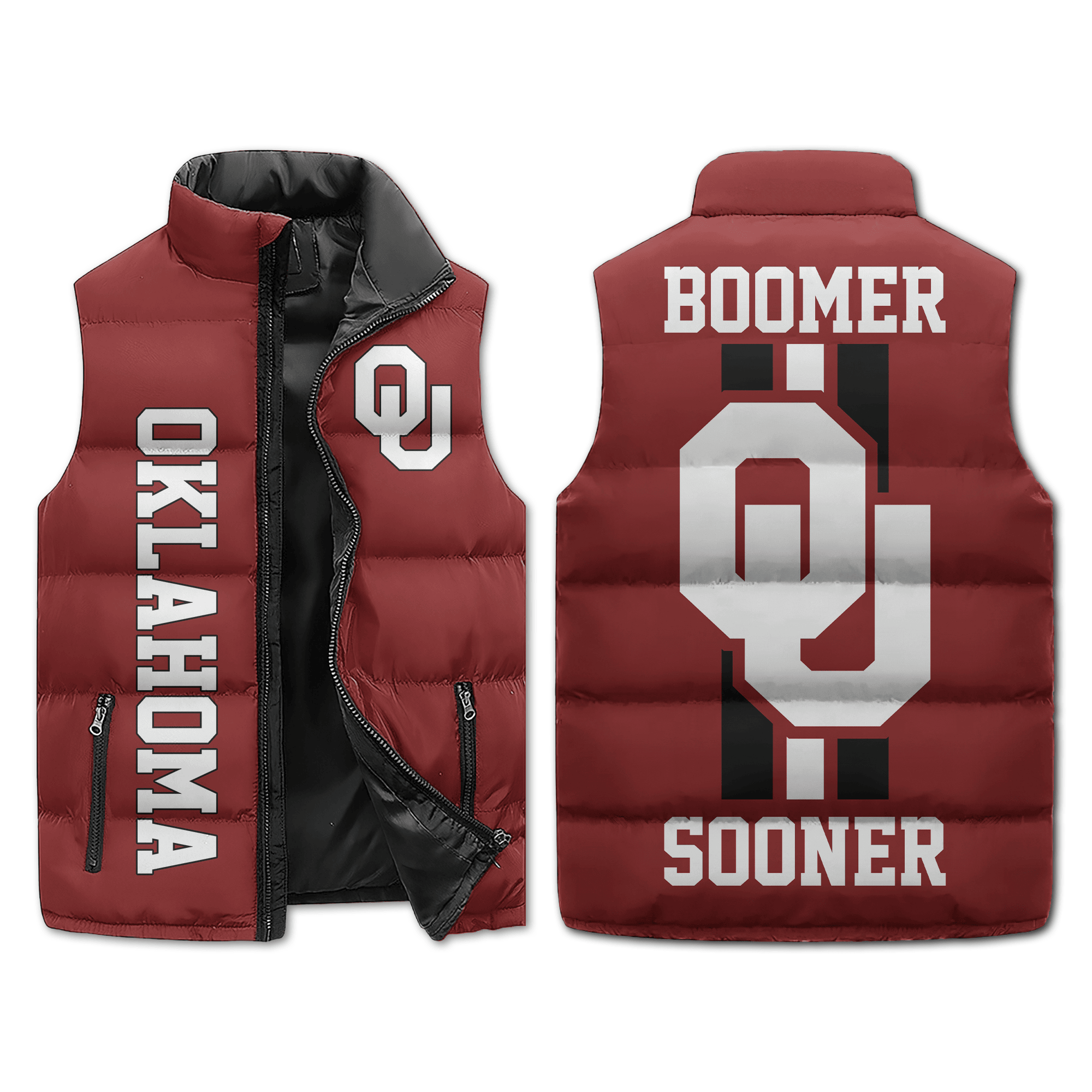 Oklahoma Sooners NCAA Sleeveless Puffer Jacket