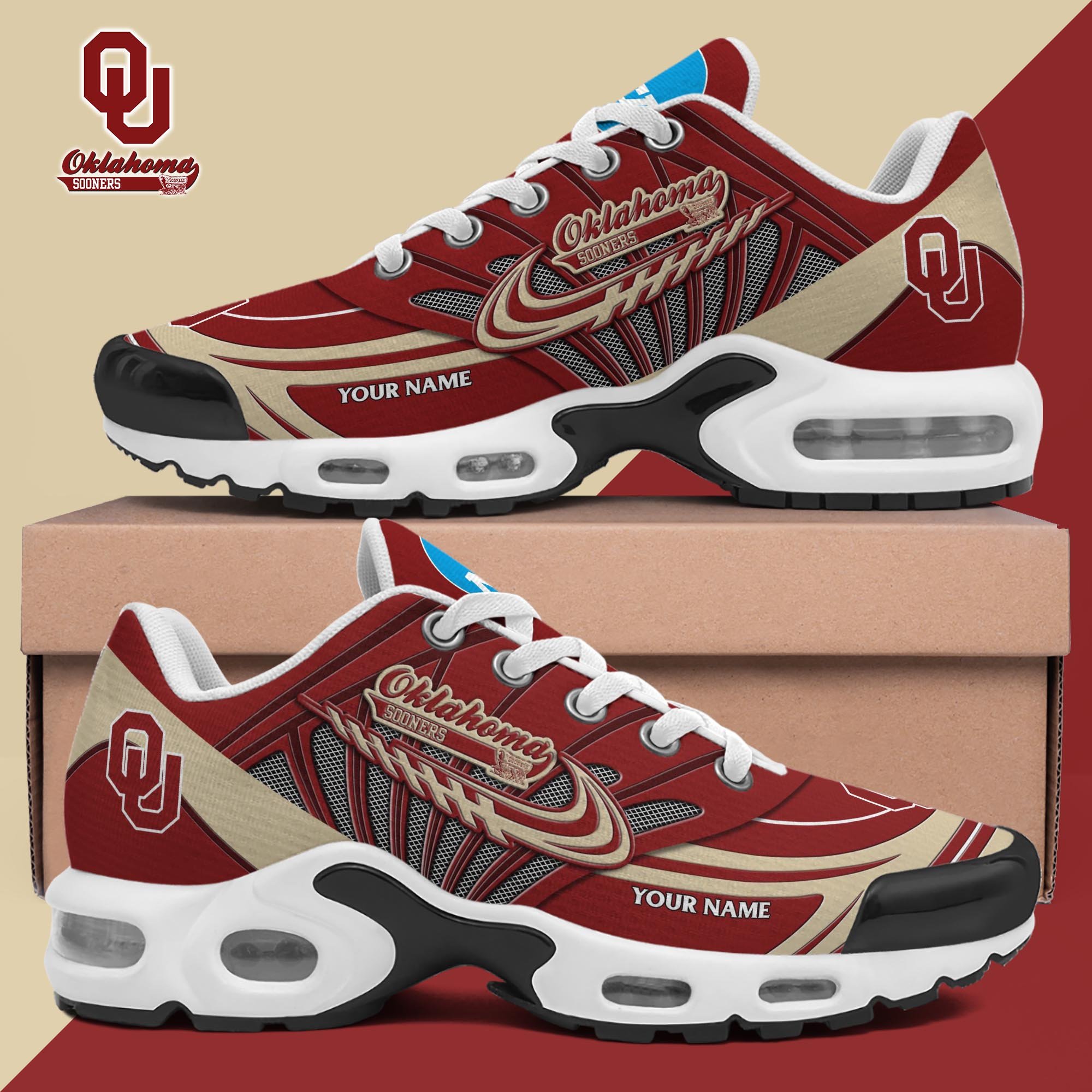 Oklahoma Sooners TN Shoes 2025 Version Custom Your Name, Shoes For Sport Fans, Gift For Fans