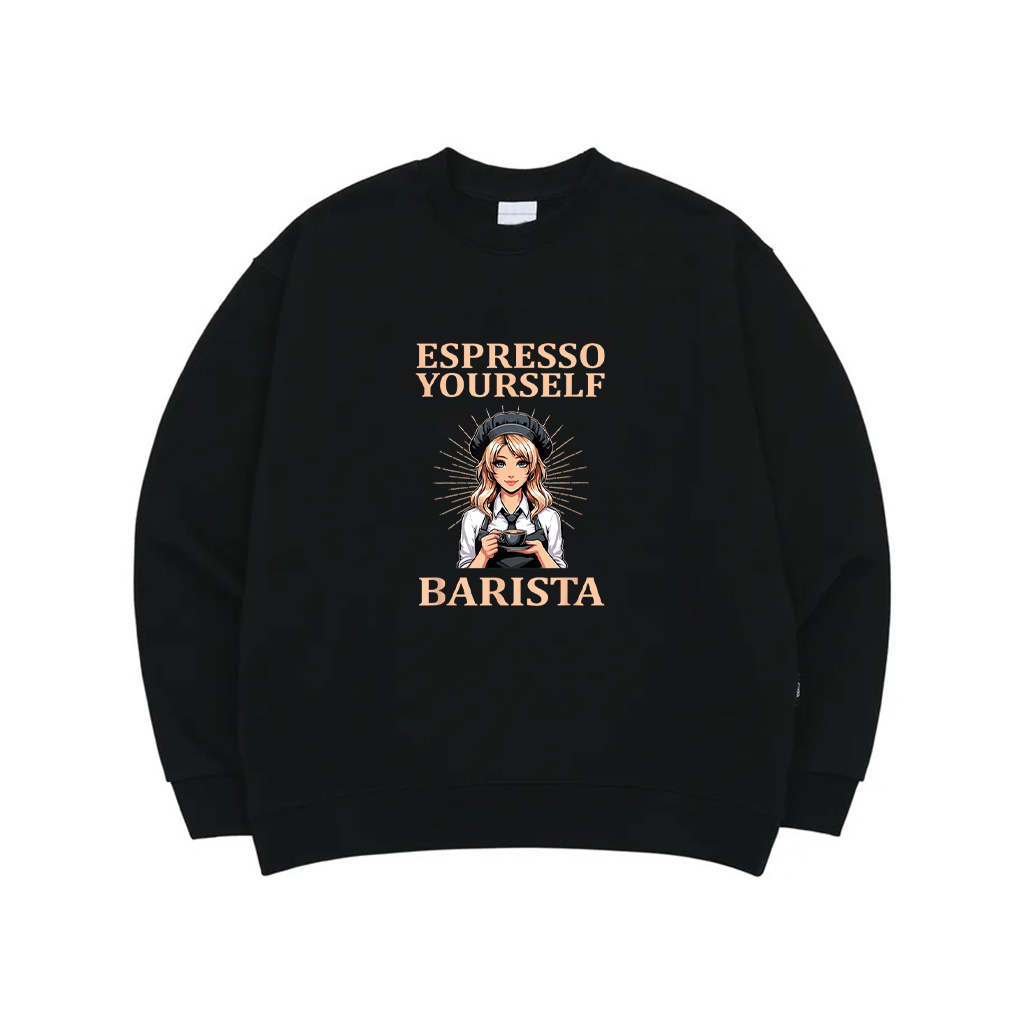 Old School Espresso Yourself Barista Coffee Lover Vintage Sweatshirt