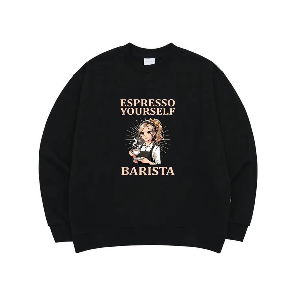 Old School Espresso Yourself Barista Vintage Coffee Lover Sweatshirt
