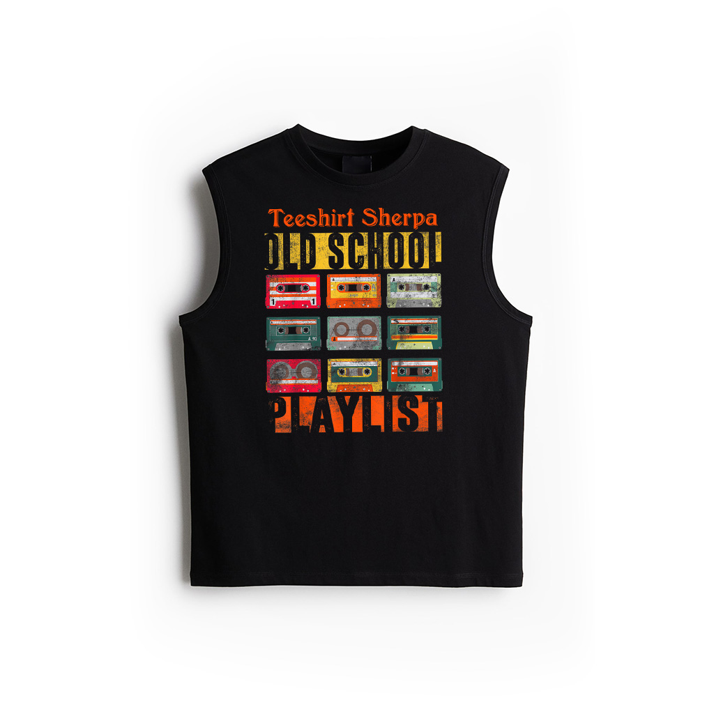 Old School PlaylisTank Top Retro 80S 90S Cassette Tape Music Tank Top
