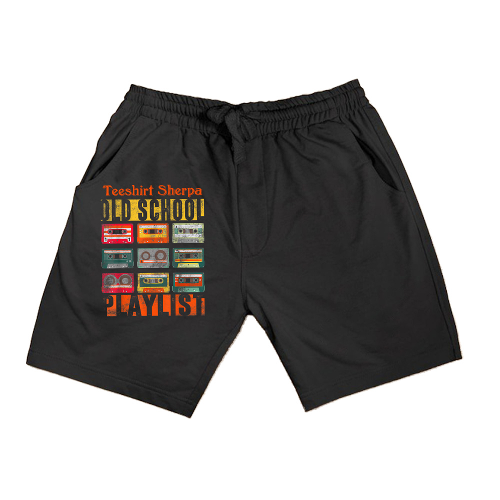 Old School PlaylisShorts Retro 80S 90S Cassette Tape Music Shorts
