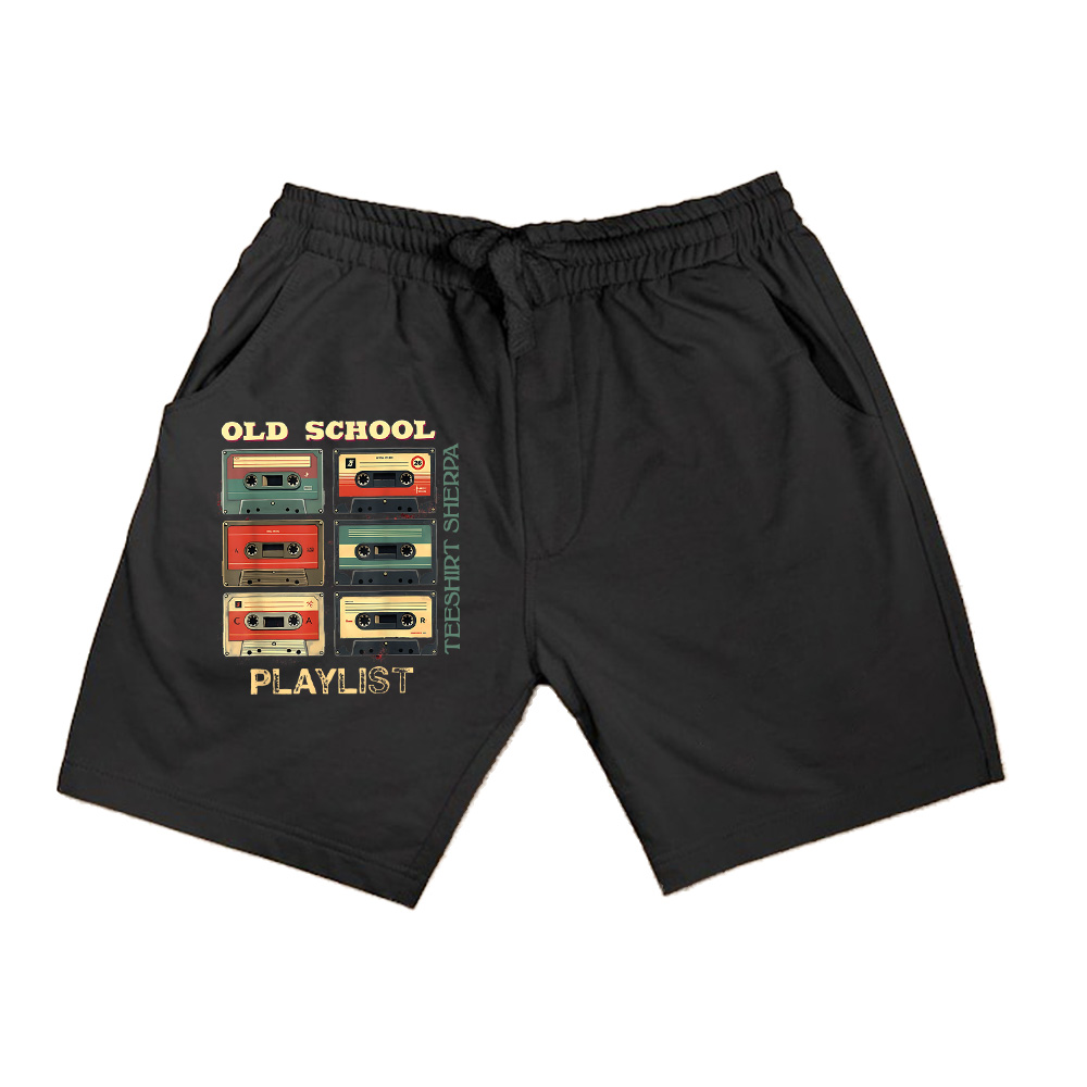 Old School Playlist Vintage Cassette Tapes Nostalgic Memory Shorts