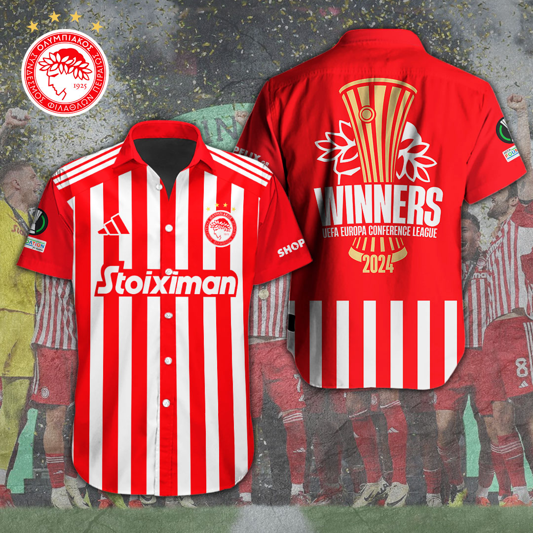 Olympiakos FC Super League Greece Hawaiian Shirt Gifts For Fans