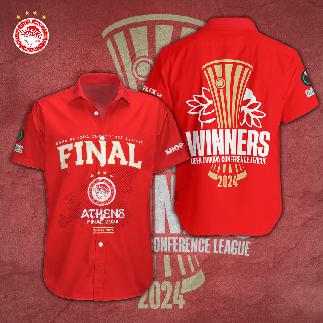 Olympiakos FC Super League Greece Hawaiian Shirt Gifts For Fans