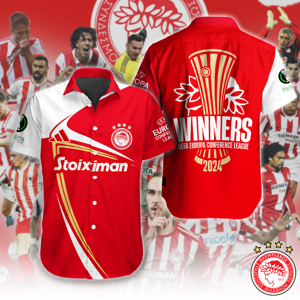 Olympiakos FC Super League Greece Hawaiian Shirt Gifts For Fans