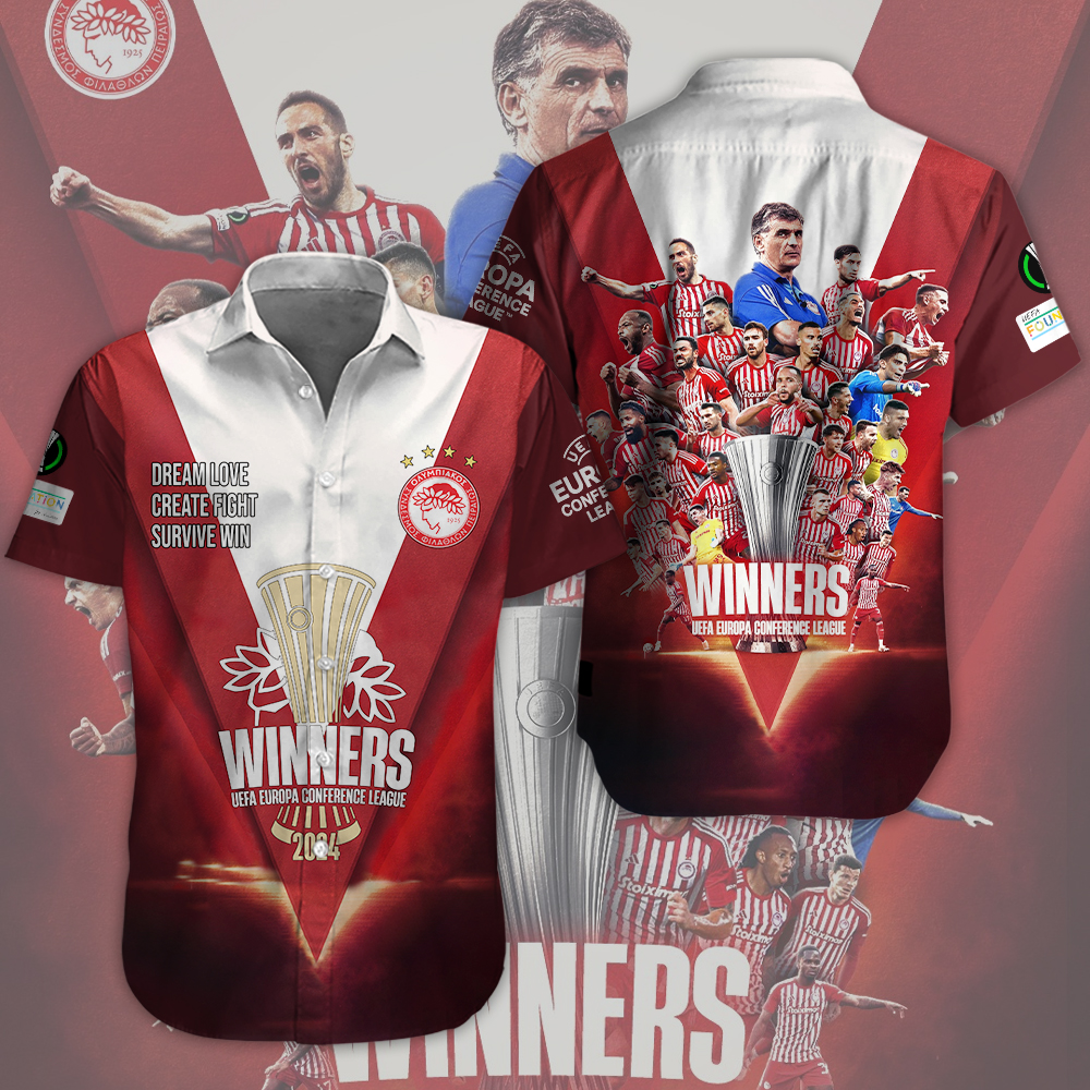 Olympiakos FC Super League Greece Hawaiian Shirt Gifts For Fans