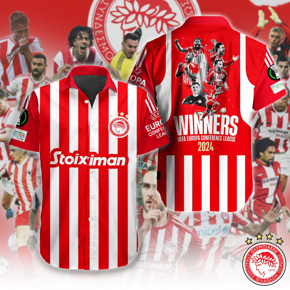 Olympiakos FC Super League Greece Hawaiian Shirt Gifts For Fans