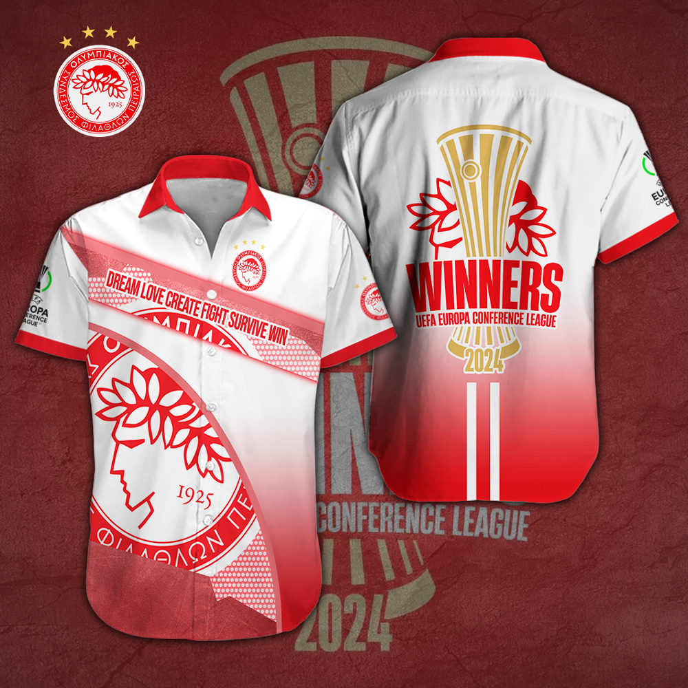 Olympiakos FC Super League Greece Hawaiian Shirt Gifts For Fans