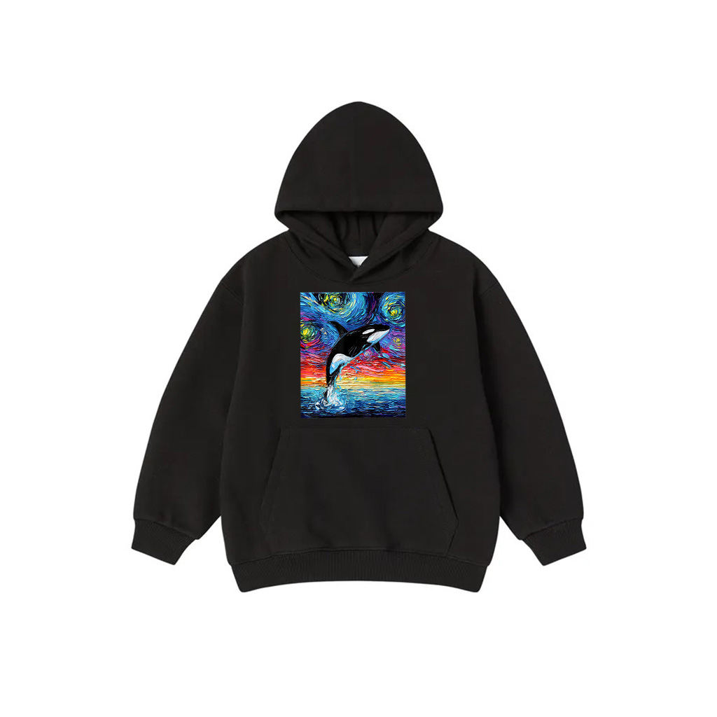 Orca Killer Whale Starry Night Colorful Ocean Art By Aja Hoodie