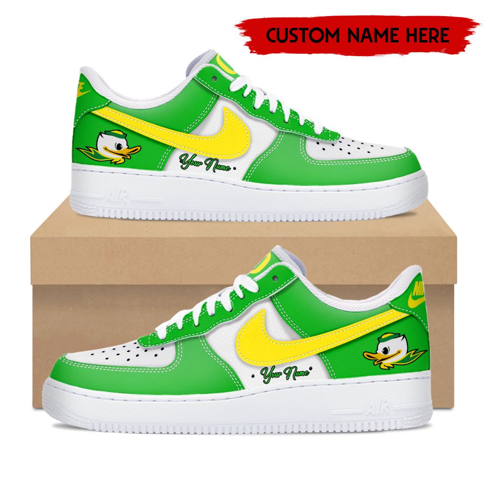Oregon Ducks Gang Green Big10 Air Force 1 Shoes AF1 Limited Sneakers EBA1018