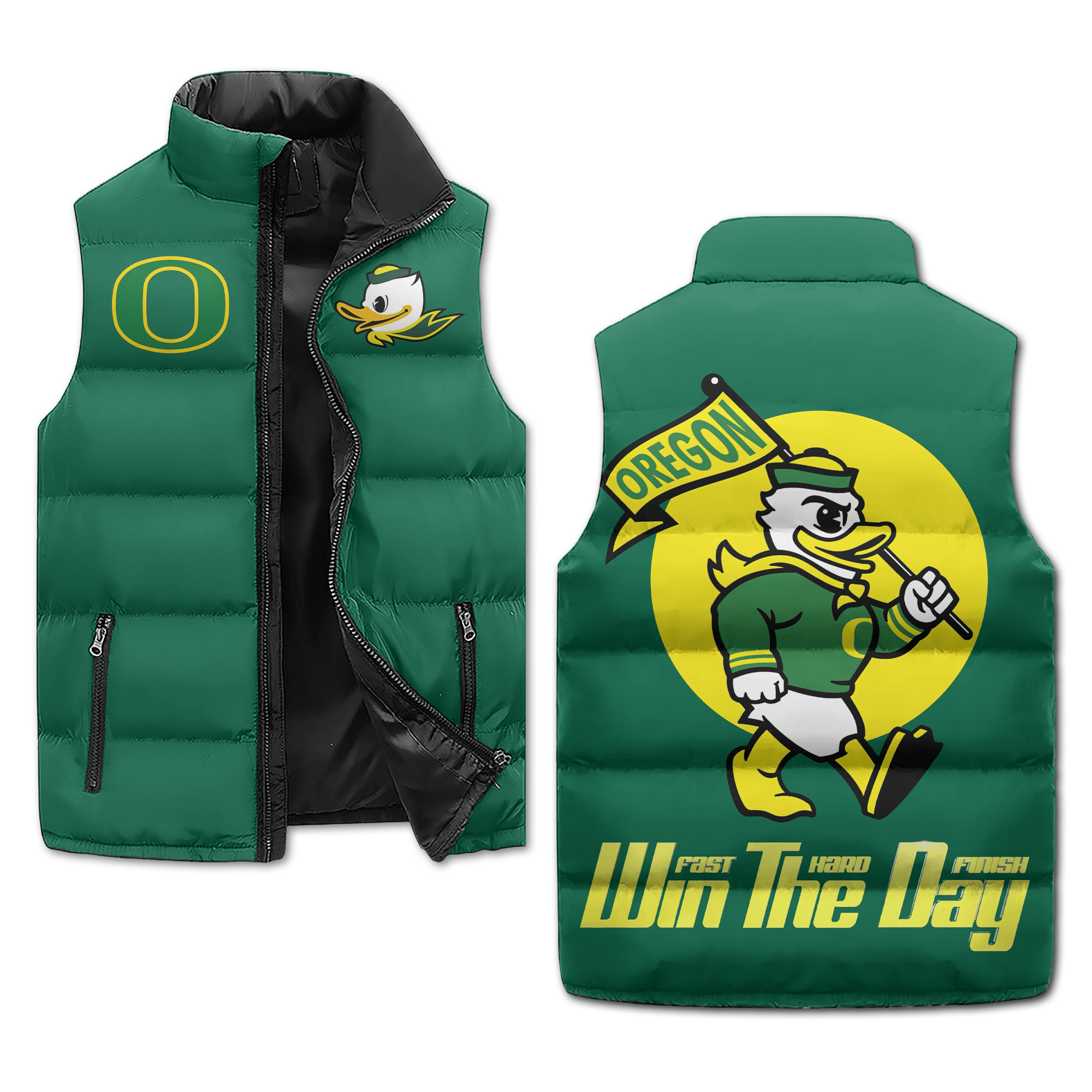 Oregon Ducks NCAA Sleeveless Puffer Jacket
