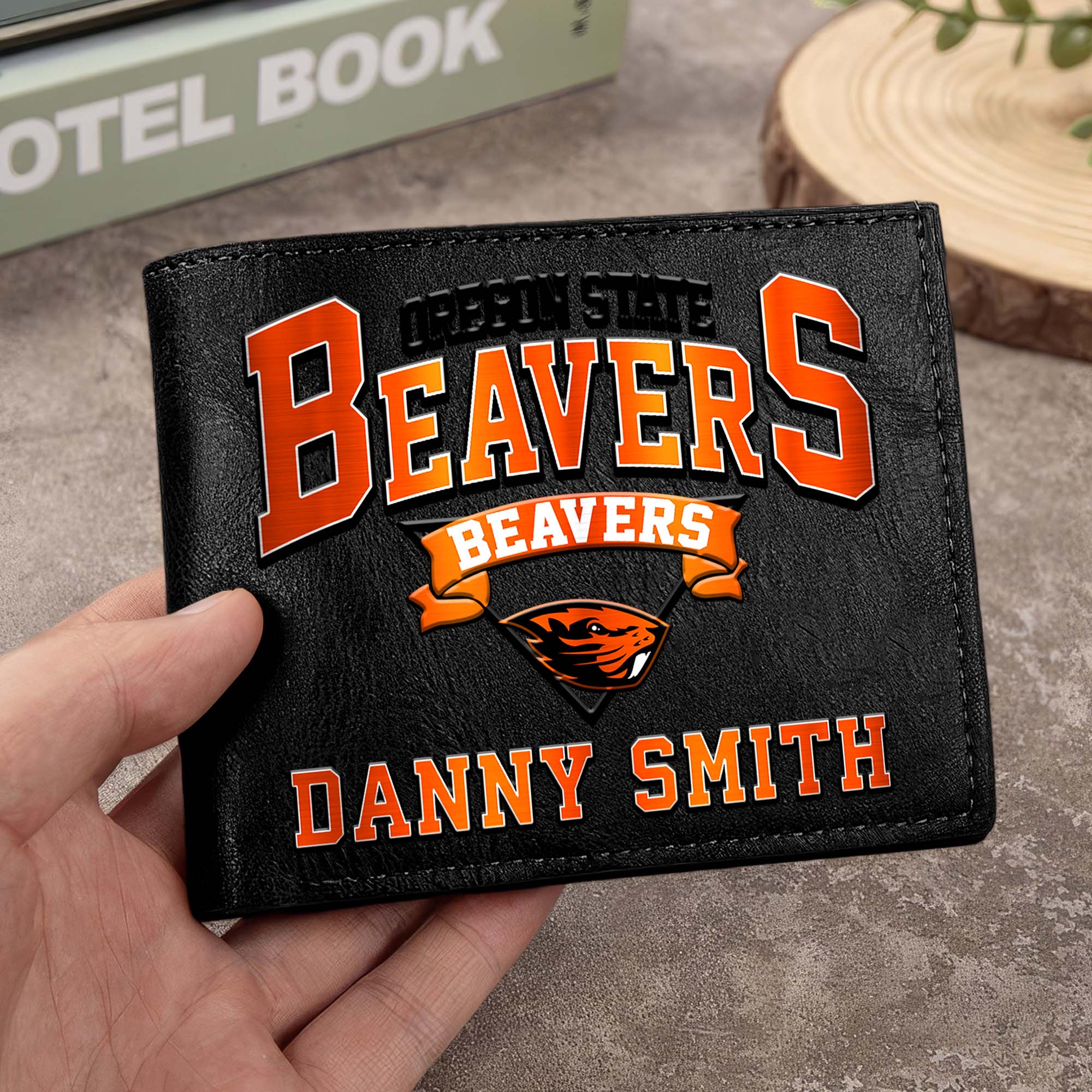 Oregon State Beavers Men Wallet Custom Your Name, Football Team Men Wallet For Fans, Gifts For Football Lovers