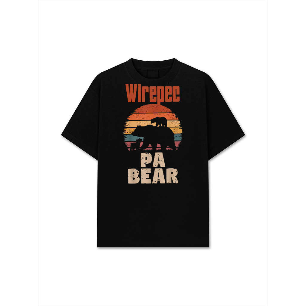 Pa Bear Vintage Retro Funny Father's Day 2 Cubs Kids T-Shirt