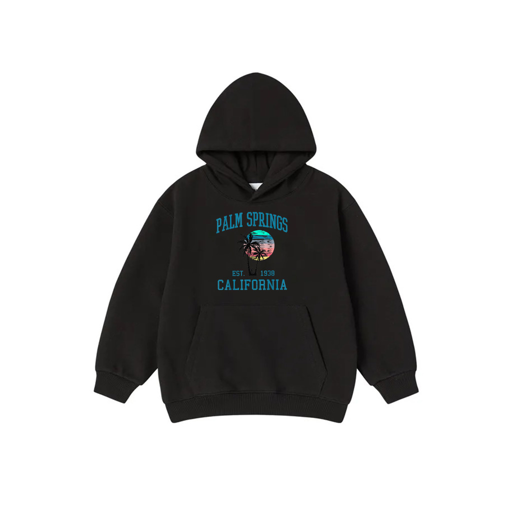 Palm Springs California Beach Vintage Palm Trees Summer Hoodie