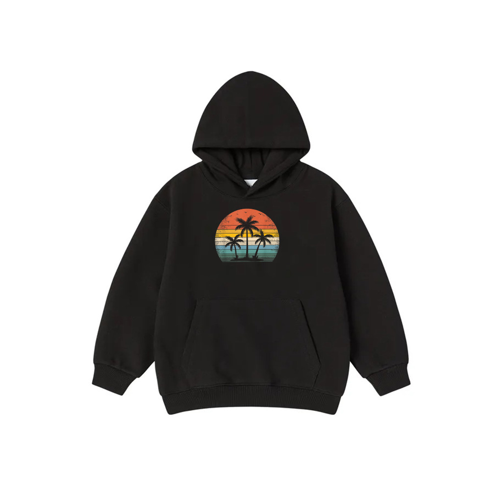 Palm Tree Vintage Retro Style Tropical Beach Hoodie