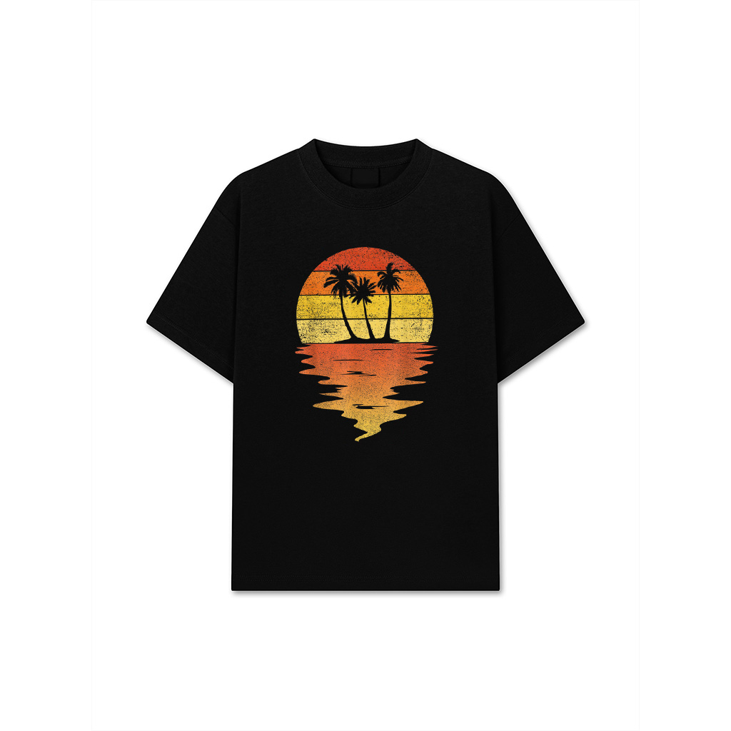 Palm Trees Shirt Retro Sunset 70S Vintage Palm Trees T-Shirt