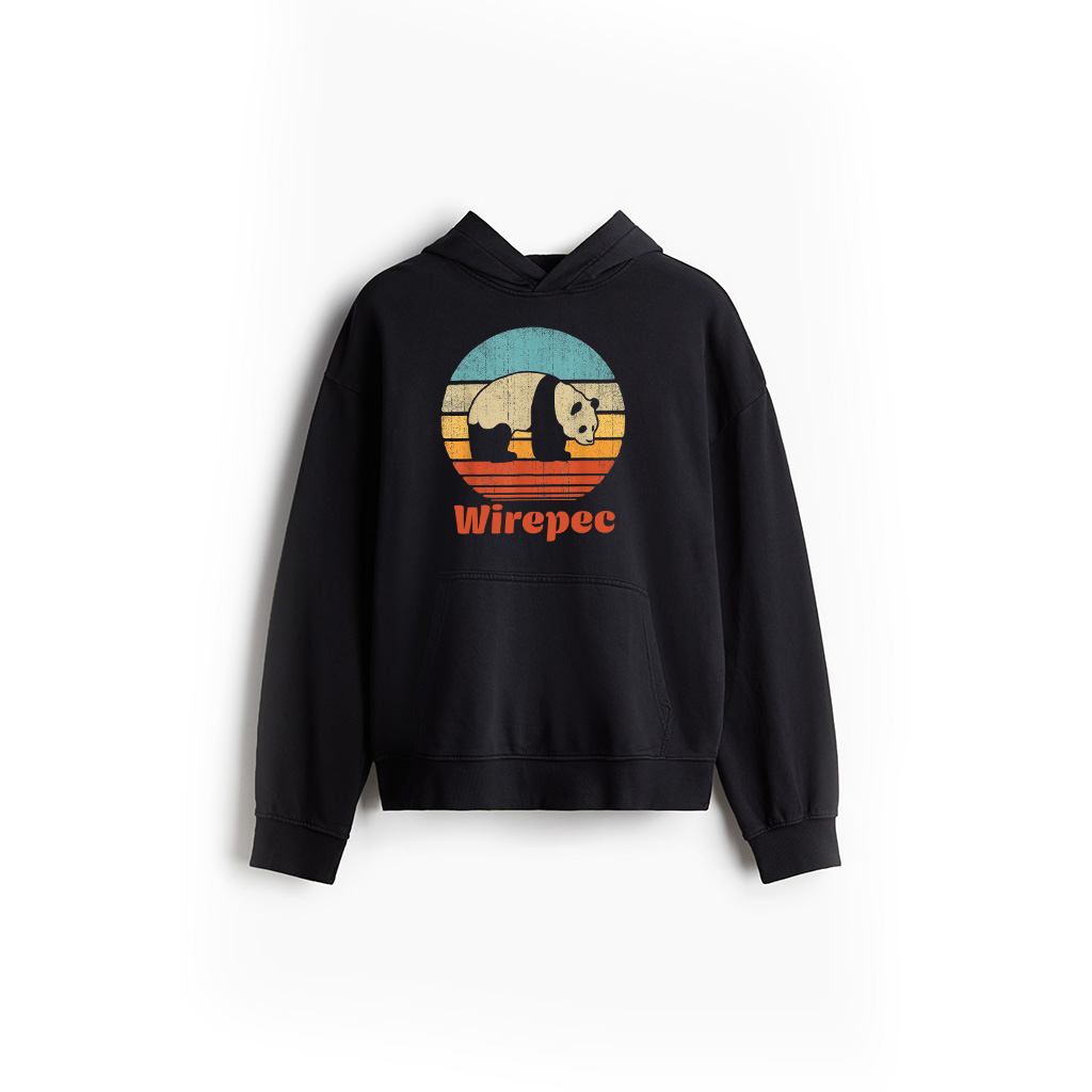 Panda Vintage 60S 70S Retro Gift Zoo Animal Bear Lover Hoodie