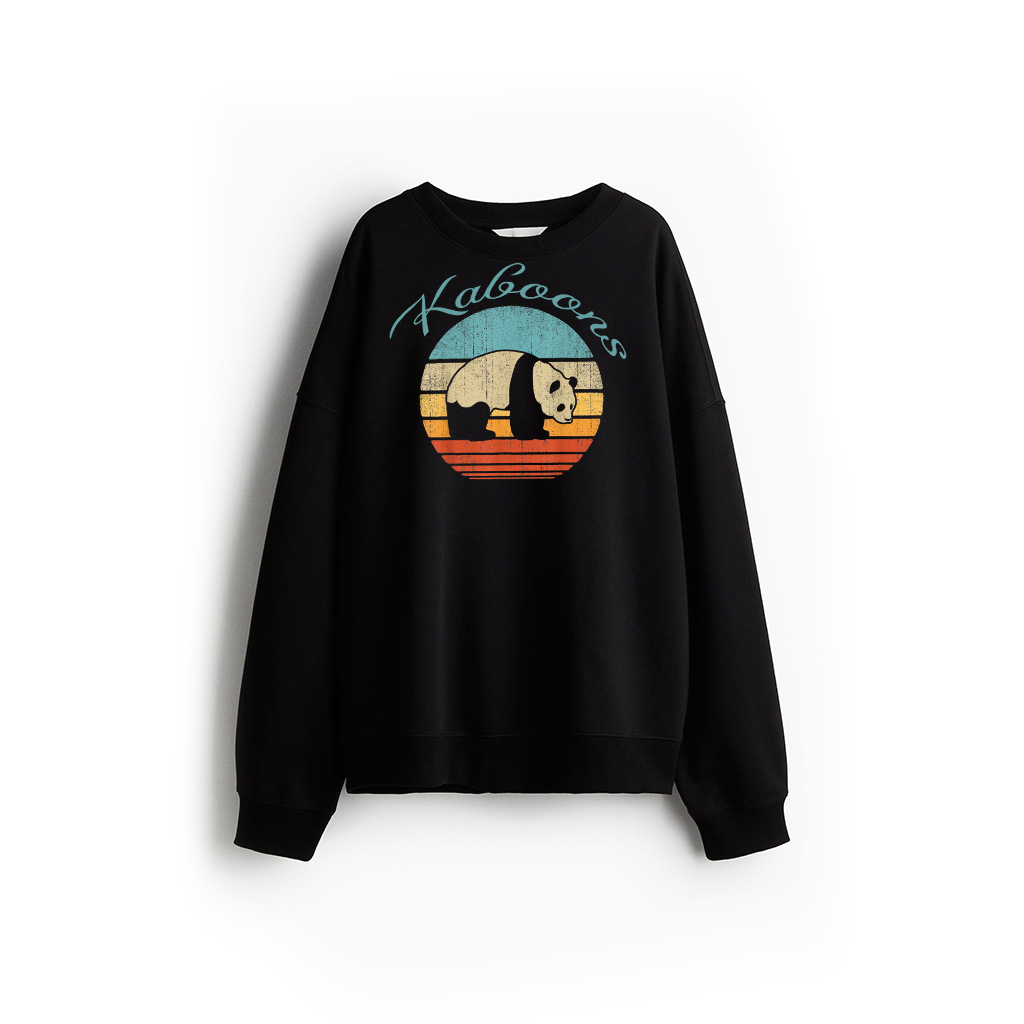 Panda Vintage 60S 70S Retro Gift Zoo Animal Bear Lover Women Sweatshirt