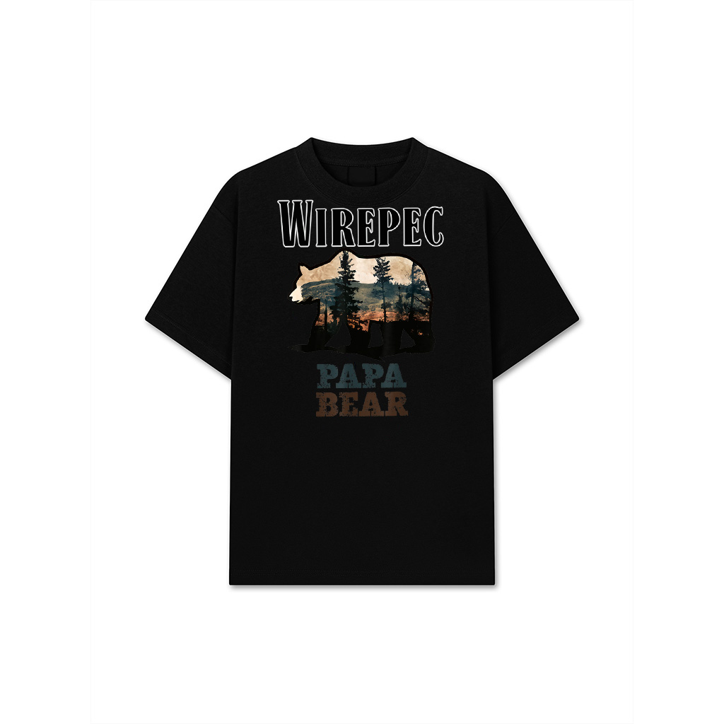 Papa Bear Vintage Retro Funny T-Shirt