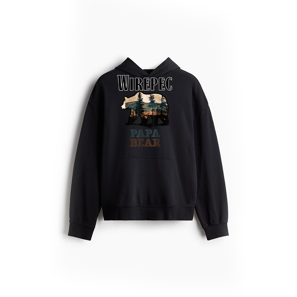 Papa Bear Vintage Retro Funny Hoodie