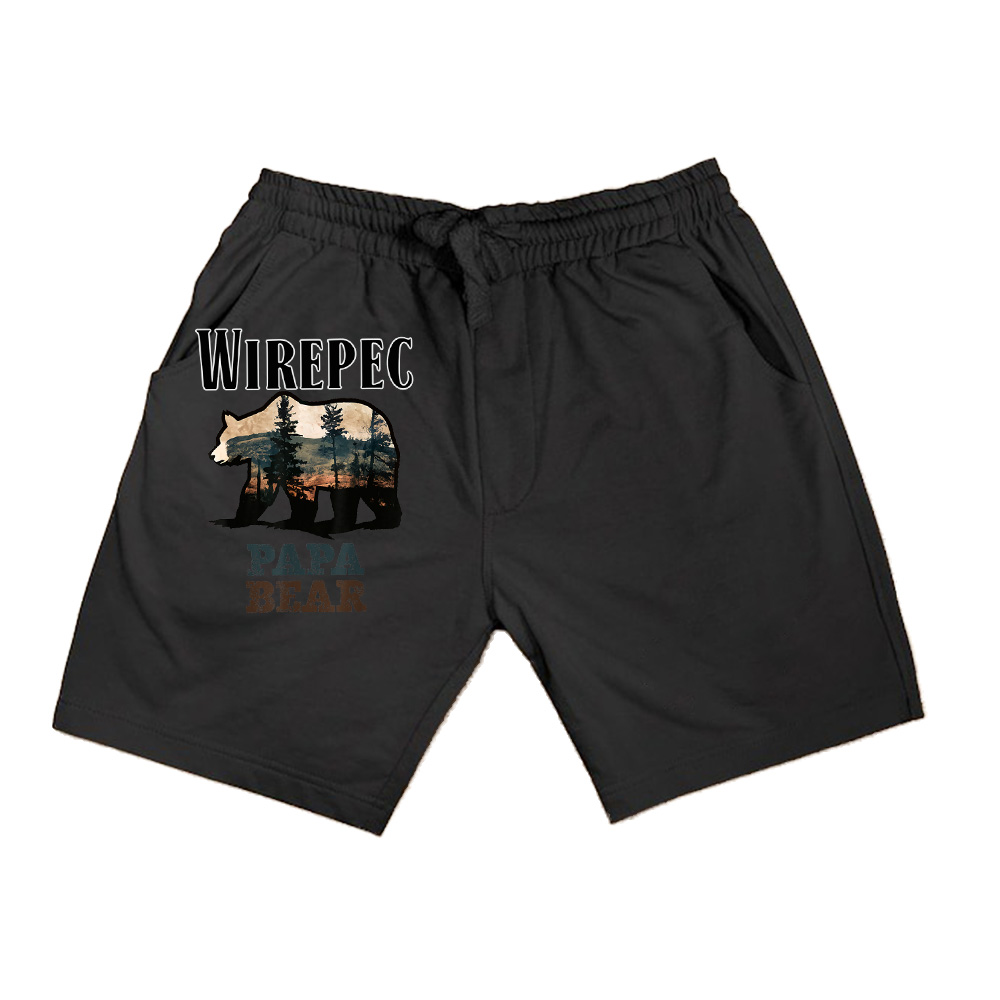 Papa Bear Vintage Retro Funny Shorts