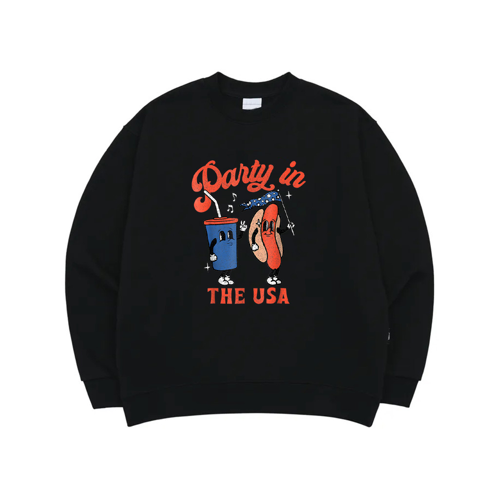 Party In The USA 4Th Of July Cute Soda And Hotdog Patriotic Women Kids Men Sweatshirt