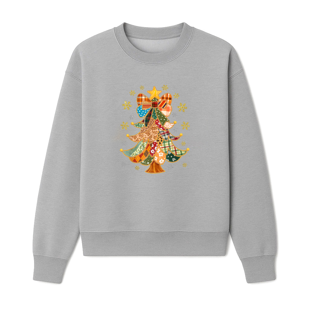 Patchwork Christmas Tree Retro Plaid Vintage Sweatshirts 06-10-2025