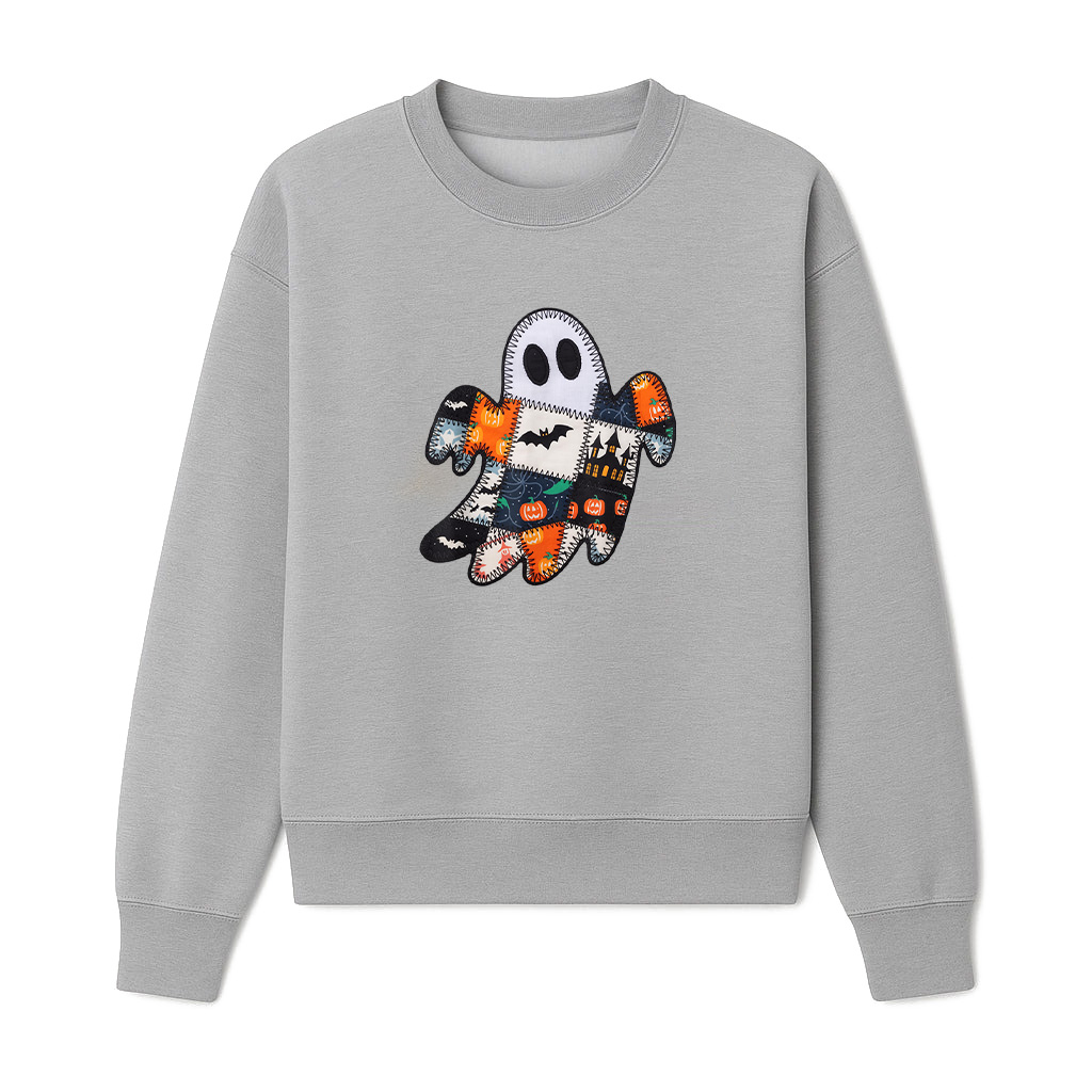 Patchwork Quilt Ghost Halloween Cute Vintage Rustic Spooky Sweatshirts 06-10-2025