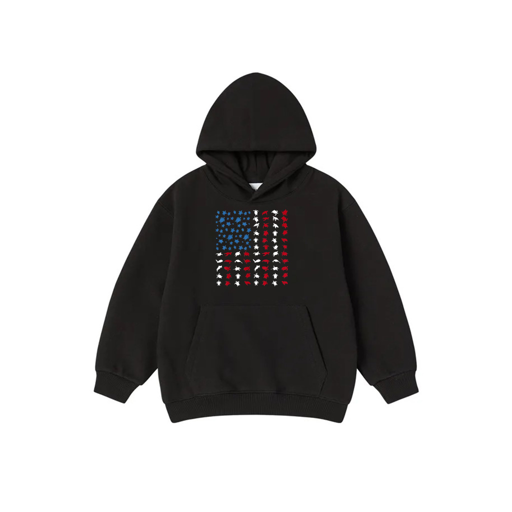 Patriotic American Flag Sea Turtle Vintage US Flag Hoodie