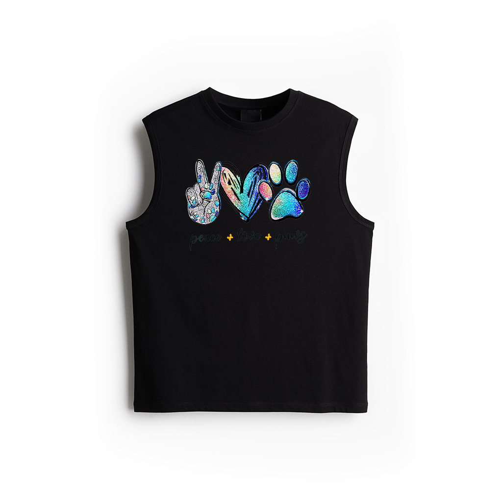Peace Love Dogs Tie Dye Dog Paw Dog Mom Mother's Day Tank Top