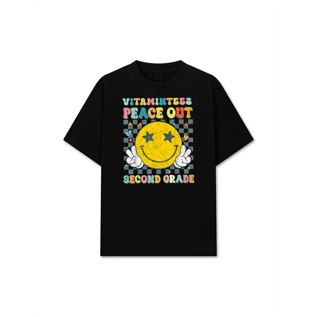 Peace Out 2Nd Grade Graduation Last Day School Second Grade T-Shirt