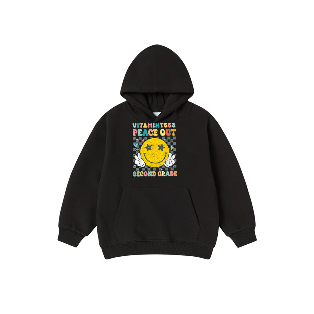 Peace Out 2Nd Grade Graduation Last Day School Second Grade Hoodie