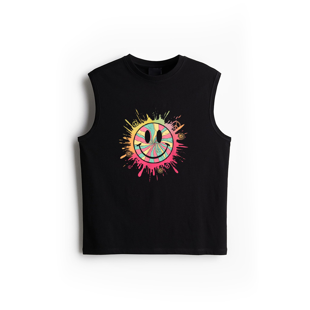 Peace Smile Hippie Vintage Groovy Festival Tank Top