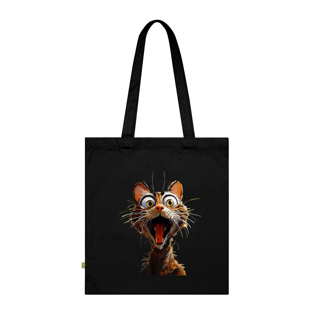 Peach Bruh Funny Cute Screaming Cat Kitten Yelling Vintage Tote Bag