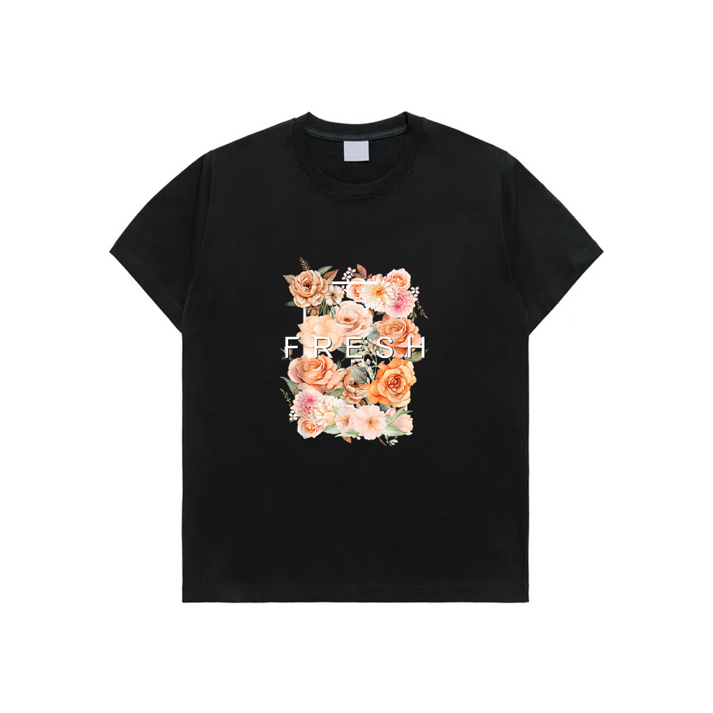 Peach Fresh Bloom Flowers Peach Flowers Graphic T-Shirt
