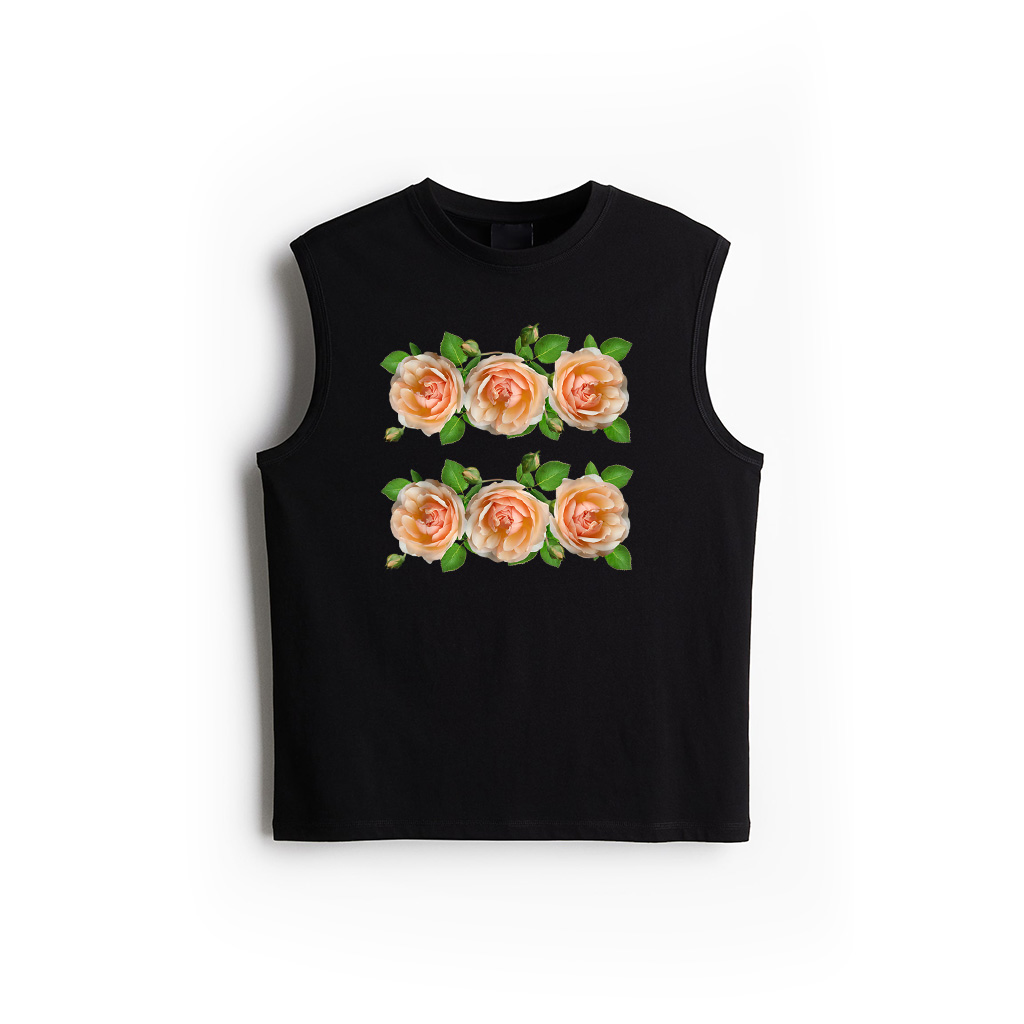 Peach Rose Flowers Floral Flower Roses Tank Top