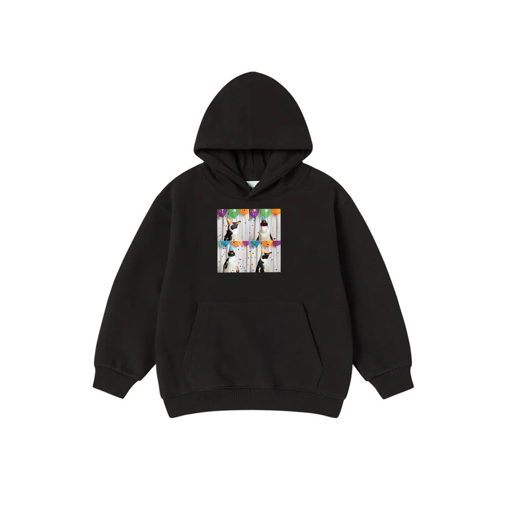 Penguin Face Zoo Animal Party Funny Bird Penguin Birthday Hoodie