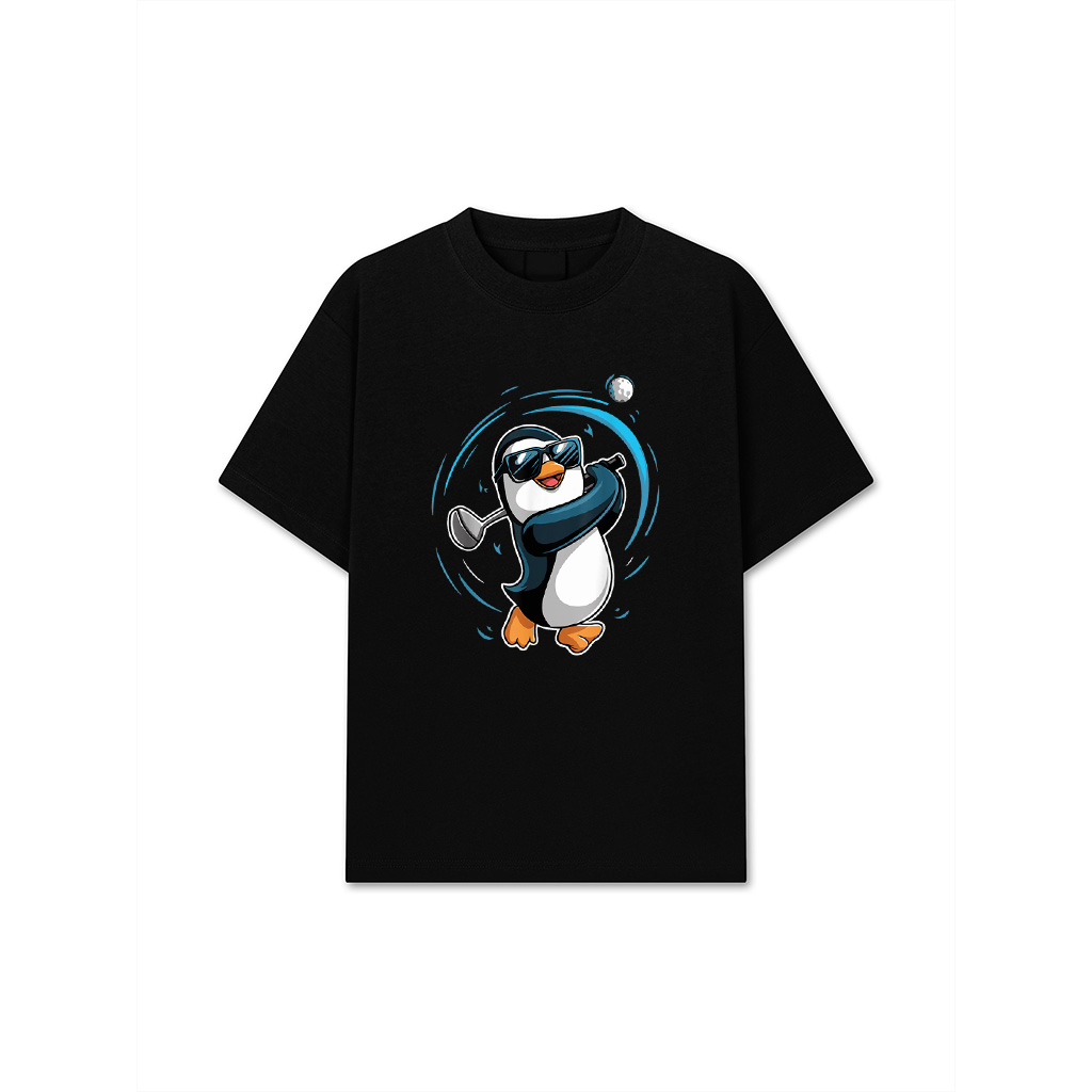 Penguin Playing Golf Sport Animal Cute Penguin Golfer T-Shirt