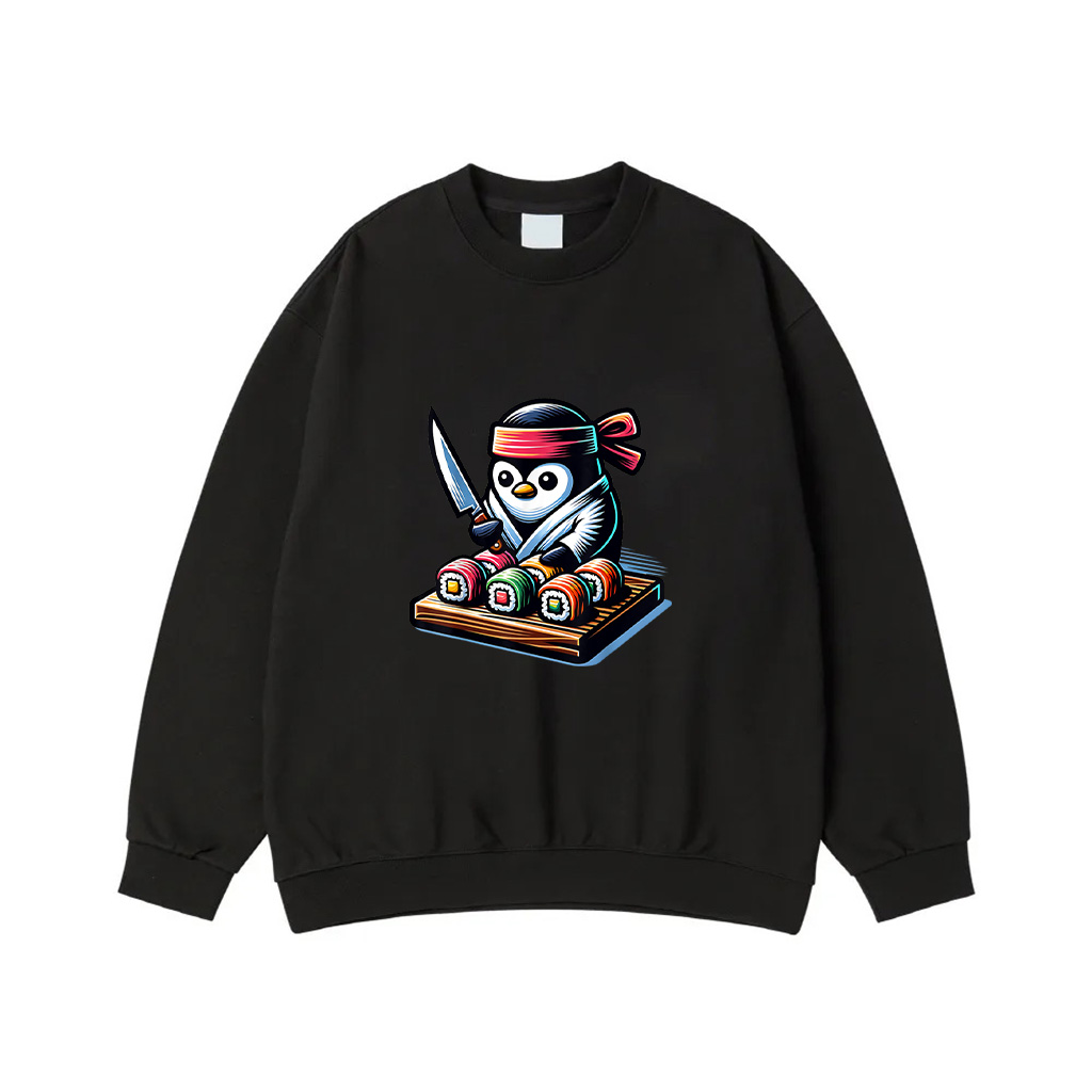 Penguin Prepares Sushi Sweatshirt