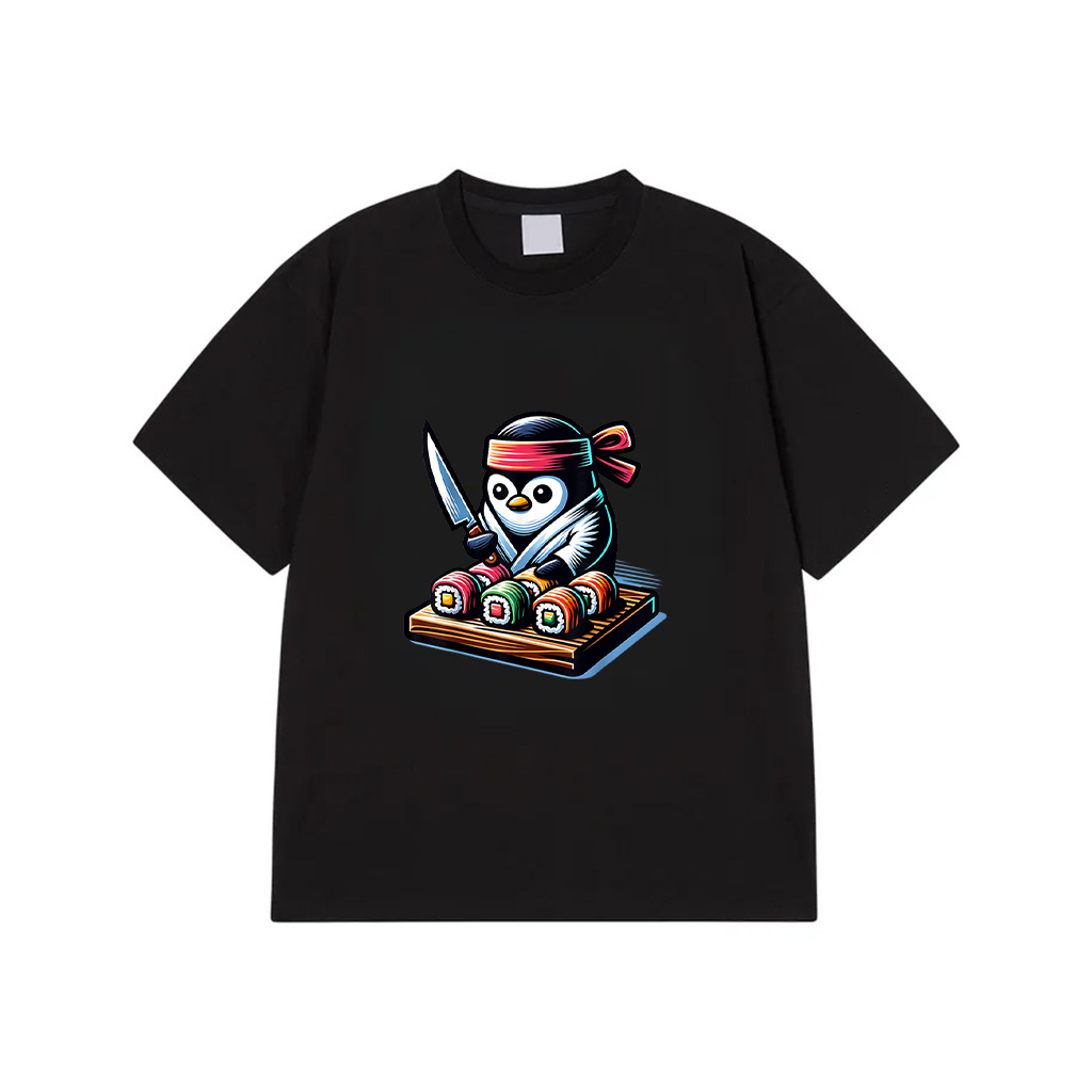 Penguin Prepares Sushi T-Shirt
