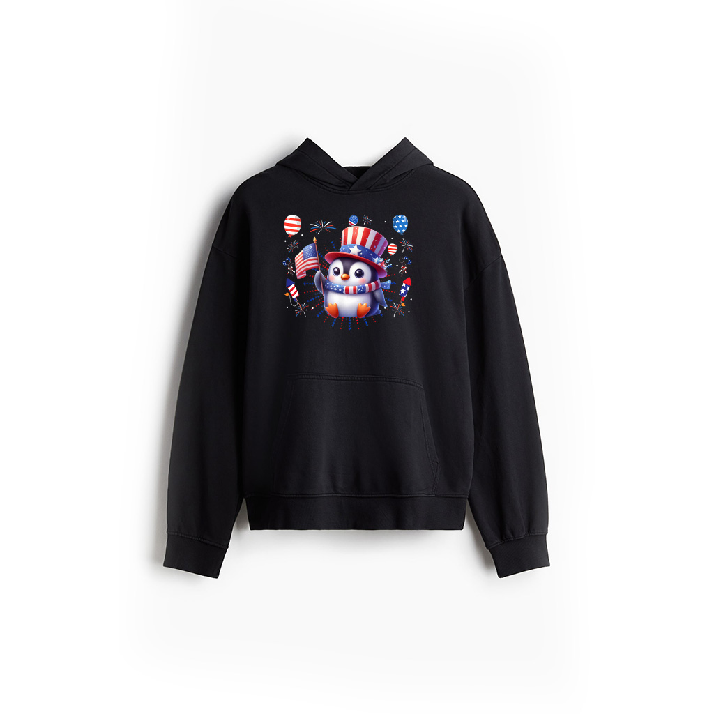 Penguins 4Th Of July American Flag USA Patriotic Fireworks Hoodie For Women Men