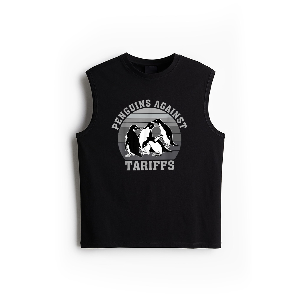 Penguins Against Tariffs Anti Tariffs Funny Penguins Tank Top